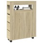 Armario de baño estrecho con ruedas madera roble Sonoma by , Lockers and storage cabinets - Ref: Foro24-855270, Price: 112,82...