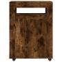 Armario de baño estrecho con ruedas madera roble ahumado by , Lockers and storage cabinets - Ref: Foro24-855272, Price: 97,93...
