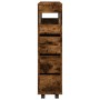 Armario de baño estrecho con ruedas madera roble ahumado by , Lockers and storage cabinets - Ref: Foro24-855272, Price: 97,93...