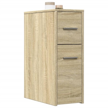 Armario de baño estrecho con ruedas madera roble Sonoma von , Schließfächer und Lagerschränke - Ref: Foro24-855279, Preis: 79...
