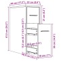 Armario de baño estrecho con ruedas madera roble artisian by , Lockers and storage cabinets - Ref: Foro24-855285, Price: 76,3...