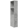 Armario de baño estrecho con ruedas madera gris hormigón by , Lockers and storage cabinets - Ref: Foro24-855298, Price: 89,67...