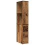 Armario de baño estrecho con ruedas madera envejecida von , Schließfächer und Lagerschränke - Ref: Foro24-855302, Preis: 96,4...