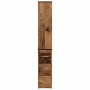 Armario de baño estrecho con ruedas madera envejecida von , Schließfächer und Lagerschränke - Ref: Foro24-855302, Preis: 96,4...
