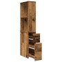 Armario de baño estrecho con ruedas madera envejecida von , Schließfächer und Lagerschränke - Ref: Foro24-855302, Preis: 96,4...