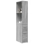 Armario de baño estrecho con ruedas madera gris Sonoma by , Lockers and storage cabinets - Ref: Foro24-855300, Price: 92,26 €...