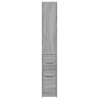 Armario de baño estrecho con ruedas madera gris Sonoma by , Lockers and storage cabinets - Ref: Foro24-855300, Price: 92,26 €...