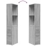 Armario de baño estrecho con ruedas madera gris Sonoma by , Lockers and storage cabinets - Ref: Foro24-855300, Price: 92,26 €...