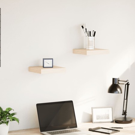 Estantes flotantes 2 uds madera de ingeniería 23x23,5x4 cm by , Shelves and shelves - Ref: Foro24-4010680, Price: 16,76 €, Di...
