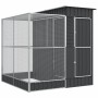 Pajarera con extensión acero plateado 209x203x216 cm von , Füße und Vogelkäfige - Ref: Foro24-3216426, Preis: 573,94 €, Rabat...