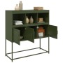 Aparador de acero laminado en frío verde oliva 100,5x39x107 cm by , Sideboards - Ref: Foro24-846594, Price: 140,19 €, Discoun...