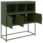 Aparador de acero laminado en frío verde oliva 100,5x39x107 cm by , Sideboards - Ref: Foro24-846594, Price: 140,19 €, Discoun...