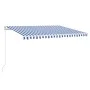 Toldo manual retráctil con LED azul y blanco 400x350 cm de vidaXL, Toldos - Ref: Foro24-3068981, Precio: 375,03 €, Descuento: %