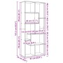 Librería divisora madera ingeniería envejecida 67x25x161,5 cm by , Bookcases and shelves - Ref: Foro24-858082, Price: 89,23 €...