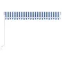 Toldo manual retráctil con LED azul y blanco 400x350 cm de vidaXL, Toldos - Ref: Foro24-3068981, Precio: 375,03 €, Descuento: %