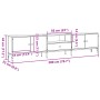Mueble TV con cajón madera ingeniería envejecida 200x25x44 cm by , TV Furniture - Ref: Foro24-857696, Price: 129,19 €, Discou...