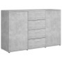 Aparador de madera contrachapada gris hormigón 120x35,5x75 cm by , Sideboards - Ref: Foro24-801332, Price: 182,69 €, Discount: %