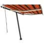Manual retractable awning with orange and brown LED 350x250 cm by vidaXL, Awnings - Ref: Foro24-3069725, Price: 511,18 €, Dis...