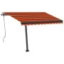 Manual retractable awning with orange and brown LED 350x250 cm by vidaXL, Awnings - Ref: Foro24-3069725, Price: 511,18 €, Dis...