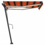 Toldo retráctil manual con LED naranja y marrón 350x250 cm de vidaXL, Toldos - Ref: Foro24-3069725, Precio: 501,91 €, Descuen...