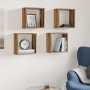Estantes cubo de pared 4 uds madera roble artisan 30x15x30 cm von , Regale und Regale - Ref: Foro24-856580, Preis: 43,84 €, R...