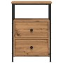 Mesitas de noche 2 uds madera roble artisan 34x35,5x50 cm de , Mesitas de noche - Ref: Foro24-857261, Precio: 120,09 €, Descu...