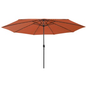 Sombrilla de jardín con luces LED terracota 400 cm von , Sonnenschirme - Ref: Foro24-312535, Preis: 109,44 €, Rabatt: %