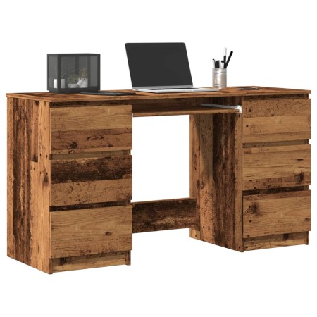 Escritorio madera de ingeniería envejecida 140x50x77 cm von , Schreibtische - Ref: Foro24-855960, Preis: 221,18 €, Rabatt: %