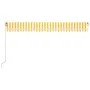 Toldo retráctil manual amarillo y blanco 500x300 cm de vidaXL, Toldos - Ref: Foro24-3069018, Precio: 387,96 €, Descuento: %