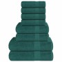 Juego de toallas 8 piezas 100% algodón verde 360 gsm von , Toallas de baño y manoplas - Ref: Foro24-137069, Preis: 37,30 €, R...