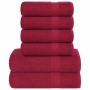 Juego de toallas 6 piezas 100% algodón burdeos 360 gsm von , Toallas de baño y manoplas - Ref: Foro24-137081, Preis: 35,55 €,...