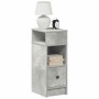 Mesilla de noche con cajón gris hormigón 25x31x66 cm by , Nightstands - Ref: Foro24-858620, Price: 60,19 €, Discount: %