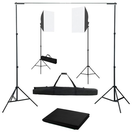 Kit de estudio fotográfico con luces softbox y fondo by , Flashes and studio lighting - Ref: Foro24-3055055, Price: 160,31 €,...