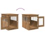 Jaula para perros madera ingeniería roble artesanal 55x75x65 cm von , Hundehütten - Ref: Foro24-857640, Preis: 89,02 €, Rabat...