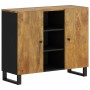 Aparador con 2 puertas madera maciza de mango 90x33x75 cm by , Sideboards - Ref: Foro24-352928, Price: 204,59 €, Discount: %