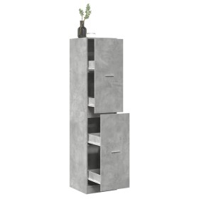 Armario botiquín madera ingeniería gris hormigón 40x41x144,5 cm by , Lockers and storage cabinets - Ref: Foro24-3309648, Pric...