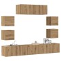 Mueble para TV de pared madera contrachapada artesanal 7 piezas von , TV-Möbel - Ref: Foro24-3329016, Preis: 269,43 €, Rabatt: %