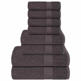 Juego de toallas 8 piezas 100% algodón antracita 360 gsm von , Toallas de baño y manoplas - Ref: Foro24-137062, Preis: 33,42 ...