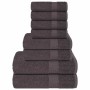 Juego de toallas 8 piezas 100% algodón antracita 360 gsm von , Toallas de baño y manoplas - Ref: Foro24-137062, Preis: 33,42 ...