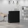 Mostrador de recepción negro 100x50x103,5 cm madera ingeniería by , Desks - Ref: Foro24-859025, Price: 139,76 €, Discount: %