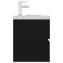 Mueble con lavabo madera de ingeniería negro de vidaXL, Tocadores de baño - Ref: Foro24-3071631, Precio: 186,86 €, Descuento: %