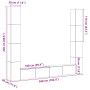 Muebles de TV de pared 6 uds madera ingeniería roble artesanal von , TV-Möbel - Ref: Foro24-3328988, Preis: 373,49 €, Rabatt: %