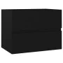 Mueble con lavabo madera de ingeniería negro de vidaXL, Tocadores de baño - Ref: Foro24-3071631, Precio: 186,86 €, Descuento: %