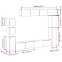 Mueble para TV de pared madera contrachapada artesanal 9 piezas von , TV-Möbel - Ref: Foro24-3329158, Preis: 461,16 €, Rabatt: %
