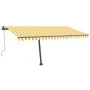 Automatic freestanding awning in yellow and white, 400x300 cm by vidaXL, Awnings - Ref: Foro24-3069748, Price: 526,82 €, Disc...