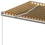 Automatic freestanding awning in yellow and white, 400x300 cm by vidaXL, Awnings - Ref: Foro24-3069748, Price: 526,82 €, Disc...