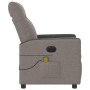 Sillón reclinable de masaje eléctrico tela gris taupe by , Armchairs - Ref: Foro24-3324050, Price: 252,33 €, Discount: %