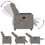 Sillón reclinable de masaje eléctrico tela gris taupe by , Armchairs - Ref: Foro24-3324050, Price: 252,33 €, Discount: %