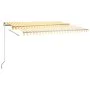 Automatic freestanding awning in yellow and white, 400x300 cm by vidaXL, Awnings - Ref: Foro24-3069748, Price: 526,82 €, Disc...