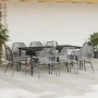 Juego comedor jardín 9 pzas cojines ratán sintético vidrio gris von , Gartensets - Ref: Foro24-3334484, Preis: 673,15 €, Raba...